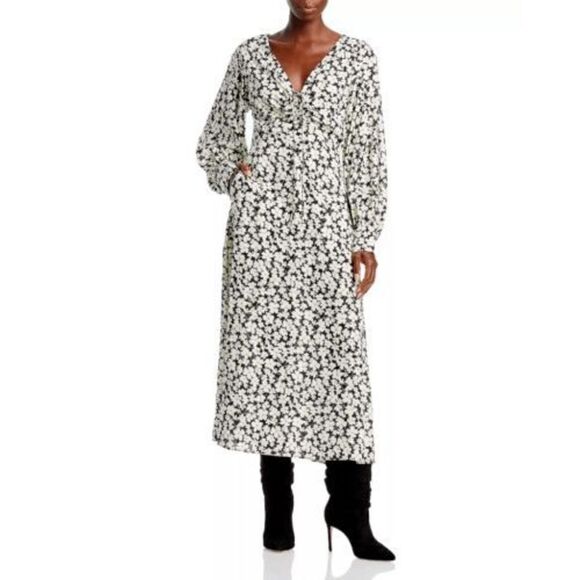 Rebecca Taylor 722953D133 Women's Sz 2 Paige Floral Print Long Sleeve Dress - Picture 1 of 16